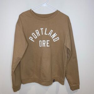 Portland Gear Portland Ore Tan Sweatshirt Woman’s M Oregon PNW
